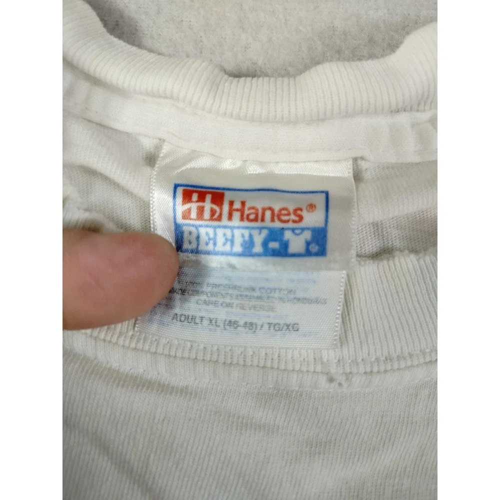 Vintage‎ 90s Hanes Beefy Stanford Publishing Course Shirt Mens XL White College